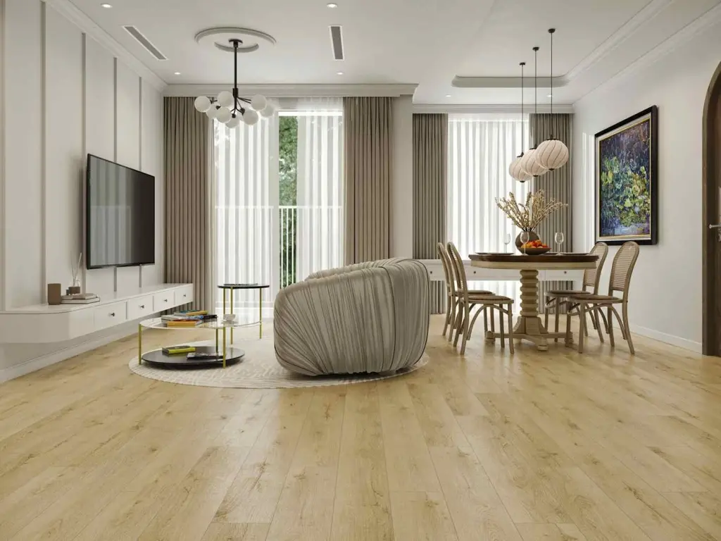 Кварцвиниловый SPC ламинат Alpine Floor Eclipse Super Matt Фореста ECO 21-36 1220×183×4 фото в интерьере